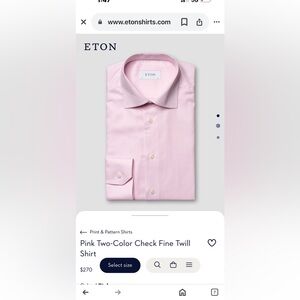 - Men’s Eaton dress shirt